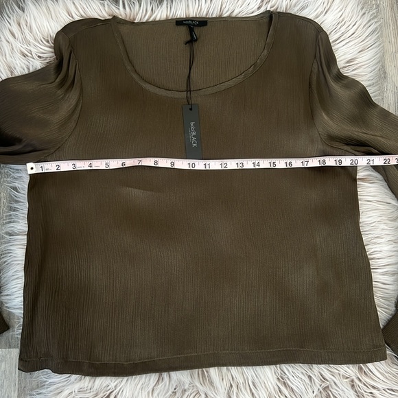 NWT Bobi Ary L/S Round Neck Rayon Top Size Small Army Green - Picture 9 of 10